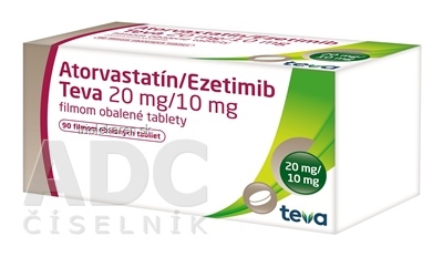 Atorvastatín/Ezetimib Teva 20 mg/10 mg tablety 90 ks