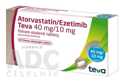 Atorvastatín/Ezetimib Teva 40 mg/10 mg tablety 30 ks