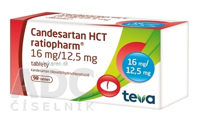 Candesartan HCT ratiopharm 16 mg/12,5 mg tablety 98 ks