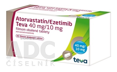 Atorvastatín/Ezetimib Teva 40 mg/10 mg tablety 90 ks