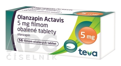 Olanzapin Actavis 5 mg filmom obalené tablety 56 ks