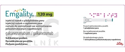 Emgality 120 mg injekčný roztok v naplnenom pere sol inj (striek.inj.skl. v pere) 1x1 ml