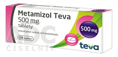 Metamizol Teva 500 mg tablety tbl (blis.PVC//Al/papier - zabezp.) 1x20 ks