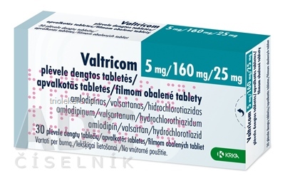 Valtricom 5 mg/160 mg/25 mg  tablety 30 ks