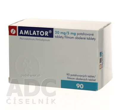 Amlator 20 mg/5 mg filmom obalené tablety tbl flm 1x90 ks