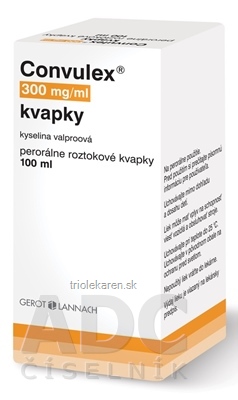 Convulex 300 mg/ml kvapky gto por (fľ.skl.hnedá) 1x100 ml