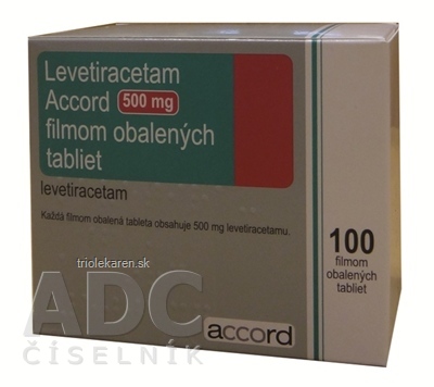 Levetiracetam Accord 500 mg tbl flm (blis.PVC/Al) 10x10 ks (100 ks)