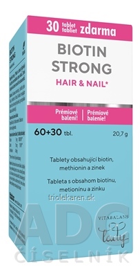 Vitabalans BIOTIN STRONG HAIR & NAIL tablety 90 ks