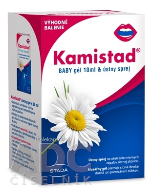 STADA Kamistad coopack Baby gél & ústny sprej gél 10 ml + sprej 20 ml 1 set