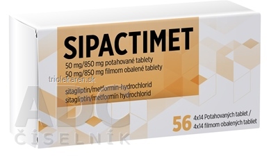 SIPACTIMET 50 mg/850 mg tablety 56 ks