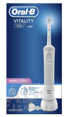 Oral-B VITALITY 100 SENSI UltraThin biela elektrická zubná kefka 1 ks