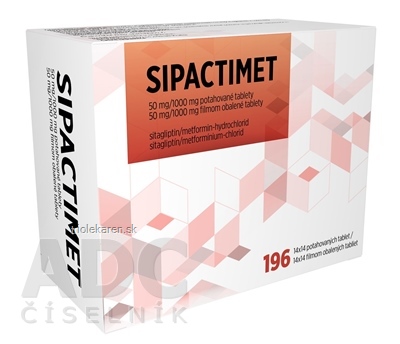 Sipactimet 50 mg/1000 mg tablety 196 ks