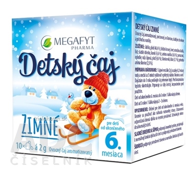 MEGAFYT Detský čaj ZIMNÝ ovocný čaj aromatizovaný od ukonč. 6. mesiaca 10 x 2 g