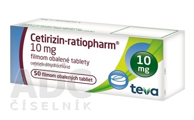 Cetirizin-ratiopharm 10 mg tablety 50 ks