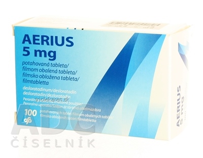 Aerius 5 mg filmom obalené tablety tbl flm (blis.PCTFE/PVC/Al) 1x100 ks