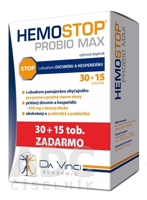 HemoStop Probio Max - DA VINCI cps 30+15 zadarmo (45 ks)