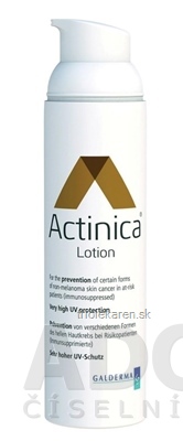 Actinica Lotion svetlofiltrujúce telové mlieko vo fľaške s dávkovačom 1x80 g