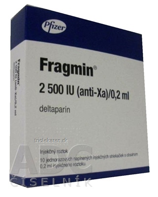 FRAGMIN 2500 IU (anti-Xa)/0,2 ml sol inj (striek.inj.napl.jednor.) 10x0,2 ml