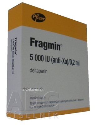 FRAGMIN 5000 IU (anti-Xa)/0,2 ml sol inj (striek.inj.napl.jednor.) 10x0,2 ml