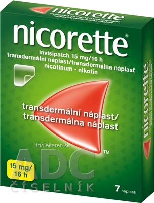 Nicorette invisipatch 15 mg/16 h transder. náplasť 7 ks