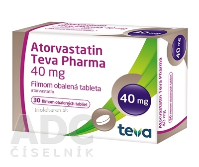 Atorvastatin Teva Pharma 40 mg tablety 30 ks