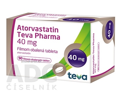 Atorvastatin Teva Pharma 40 mg tbl flm (blis.Al/Al) 1x90 ks