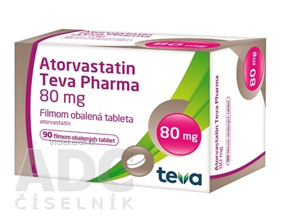 Atorvastatin Teva Pharma 80 mg tbl flm (blis.Al/Al) 1x90 ks