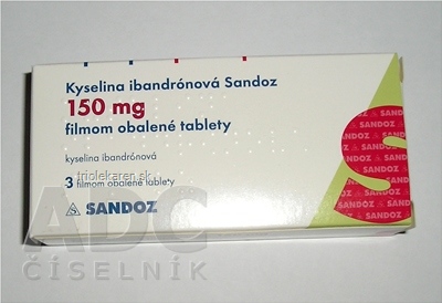 Kyselina ibandrónová Sandoz 150 mg tablety 3 ks