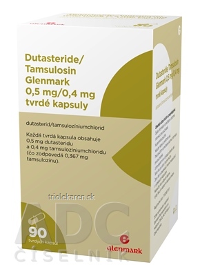 Dutasteride/Tamsulosin Glenmark 0,5 mg/0,4 mg cps dur (fľ.HDPE) 1x90 ks