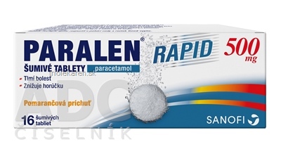 PARALEN RAPID 500 mg Pomarančová príchuť tbl eff (tuba PP) 1x16 ks