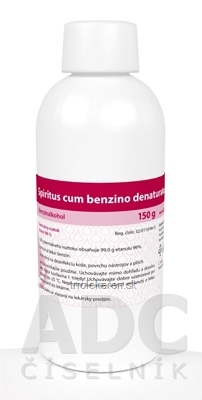 Spiritus cum benzino denaturatus Dermálny roztok 150 g