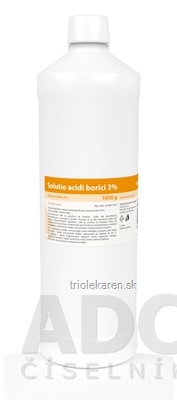 Solutio acidi borici 3% sol der (fľ.HDPE) 1x1000 g