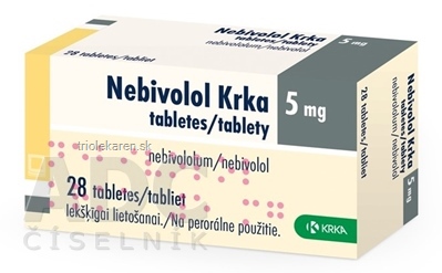 Nebivolol Krka 5 mg tablety 28 ks