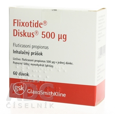 Flixotide Diskus 500 µg plv inh (blis.+inhalátor) 1x60 dávok