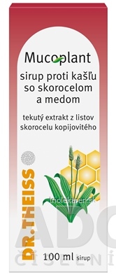 Mucoplant Sirup proti kašľu so skorocelom a medom sir (fľ.skl.hnedá) 1x100 ml