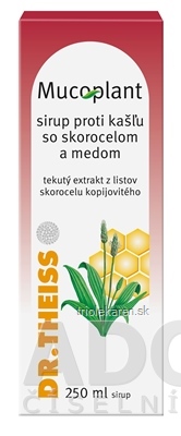 Mucoplant Sirup proti kašľu so skorocelom a medom sir (fľ.skl.hnedá) 1x250 ml