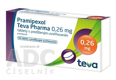 Pramipexol Teva Pharma 0,26 mg tablety 30 ks