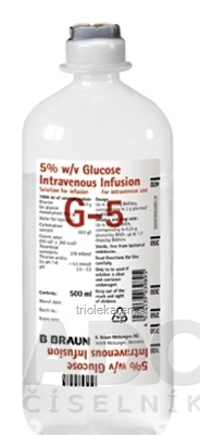 Glukóza B. Braun 5 % infúzny roztok 10 x 500 ml