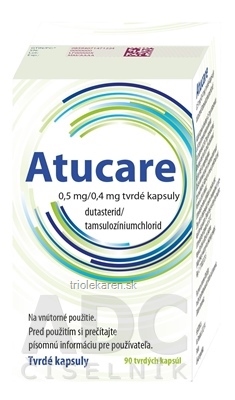 Atucare 0,5 mg/0,4 mg tvrdé kapsuly cps dur (fľ.HDPE) 1x90 ks