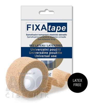 FIXAtape samofixačné elastické ovínadlo STRETCH kompresné bez latexu 2,5 cm x 450 cm 1 ks