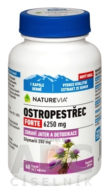 NATUREVIA PESTREC mariánsky FORTE 6250 mg kapsuly 60 ks