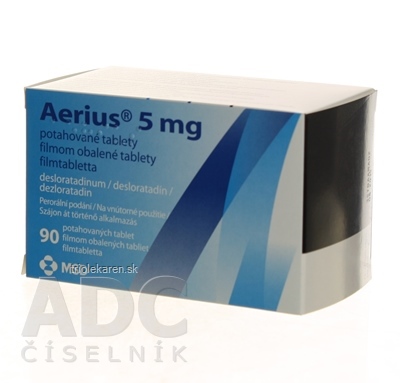 Aerius 5 mg filmom obalené tablety 90 ks