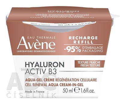 AVENE HYALURON ACTIV B3 Aqua gel krém pre obnovu buniek náhradná náplň 50 ml