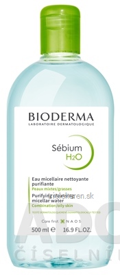 BIODERMA Sébium H2O micelárna pleťová voda na mastnú a zmiešanú pleť (inov.2020) 1x500 ml