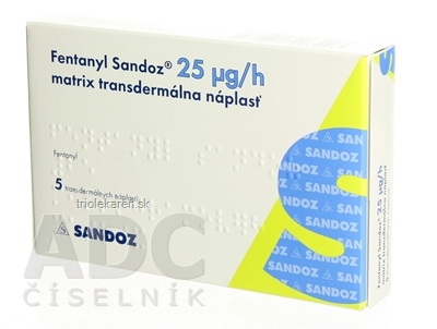 Fentanyl Sandoz 25 µg/h Transdermálna náplasť 5 ks