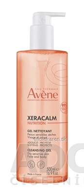 AVENE XERACALM NUTRITION Umývací gél pre suchú citlivú pokožku 500 ml