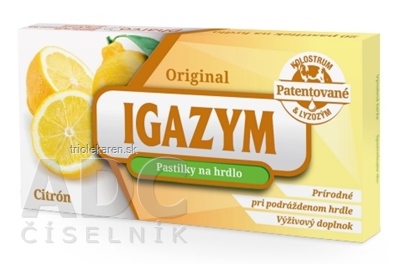 IGAZYM cmúľacie pastilky, príchuť citrón 1x20 ks