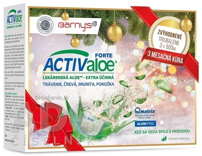 Barny's ACTIValoe FORTE trojbalenie (Vianočné) 3x500 ml (1500 ml)