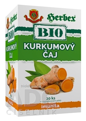 HERBEX BIO KURKUMOVÝ ČAJ bylinná zmes 20x1,5 g (30 g)