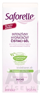 Saforelle INTENZÍVNY HYDRATAČNÝ ČISTIACI GÉL S LOPÚCHOM 1x250 ml